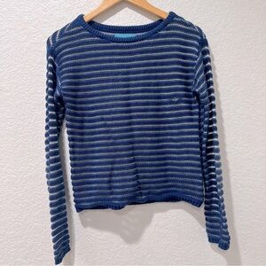 Alice + Olivia Women’s Striped Knit Crew Neck Sweater Size Medium